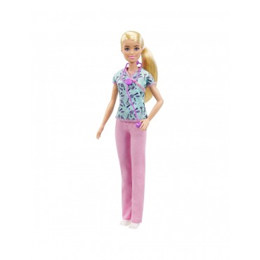 Barbie Nurse Blonde Κούκλα Νοσοκόμα GTW39