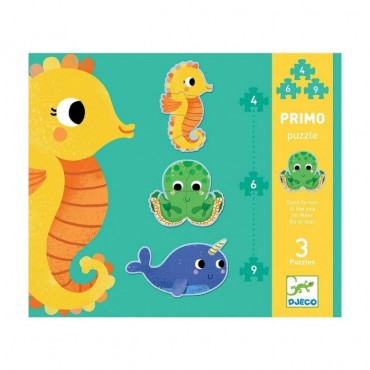 Djeco Παιδικό Puzzle Sea Animals 19pcs