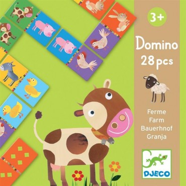Djeco Επιτραπέζιο Παιχνίδι Ντόμινο Μαθαίνω τα Ζώα