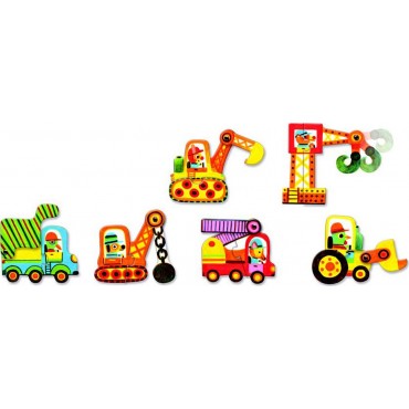 Παιδικό Puzzle Ζωάκια & Οχήματα 12pcs