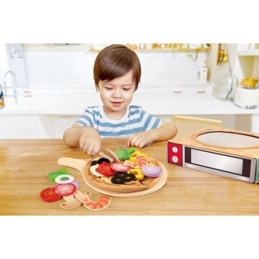 Hape Playfully Delicious Ξύλινο Σετ Perfect Pizza (E3173A)@