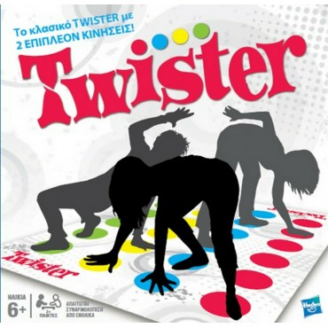 Hasbro Επιτραπέζιο Παιχνίδι Twister (με 2 Επιπλέον Κινήσεις) για 2+ Παίκτες 6+ Ετών@