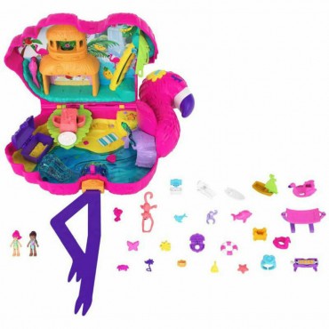 Mattel Παιχνίδι Μινιατούρα Polly Pocket Flamingo Party για 4+ Ετών