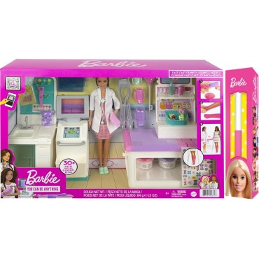 Barbie Σετ Κλινική με Κούκλα για 4+ Ετών
