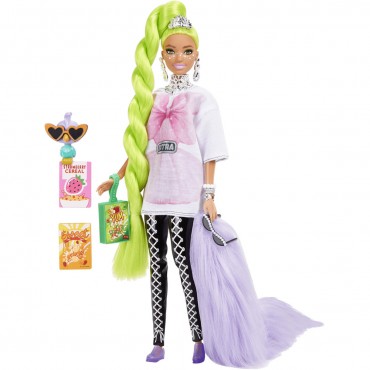 Barbie Extra Neon Green Hair για 3+ Ετών Mattel