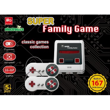 Κονσόλα Παιχνιδιών Τηλεόρασης Mg Super Family Game 16 Bit 167 Games (406041)