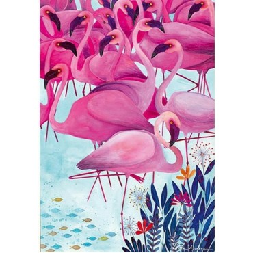 Puzzle Tropical Flamingos Owl Tales 1000pcs