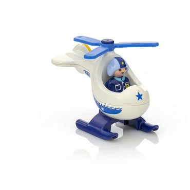 Playmobil 1.2.3 Αστυνομικό Ελικόπτερο@