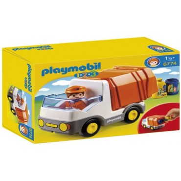 Playmobil 1.2.3 Απορριμματοφόρο Όχημα@