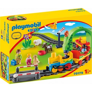 Playmobil 123: Σετ Τρένου με Ζωάκια και Επιβάτες@