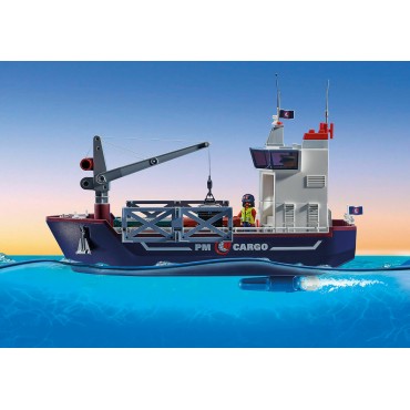 Playmobil City Action Φορτηγό Πλοίο και Ταχύπλοο Σκάφος Τελωνειακών για 4-10 ετών@