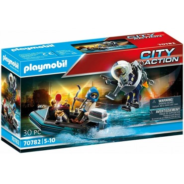 Playmobil City Action Σύλληψη ληστή έργων τέχνης από αστυνομικό jetpack