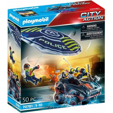Playmobil City Action Καταδίωξη αμφίβιου οχήματος από αστυνομικό αλεξίπτωτο