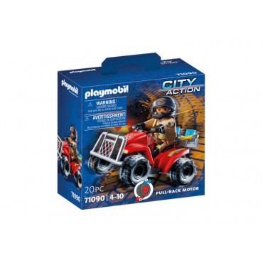 Playmobil City Action Fire Rescue Quad Πυροσβέστης με γουρούνα 4x4