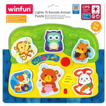 WinFun Παζλ Ζωάκια με Φώτα και Ήχους – Lights ‘N Sounts Animal Puzzle