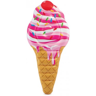 Intex Ice Cream Mat (58762EU) - Φουσκωτό Στρώμα Φούξια Παγωτό Χωνάκι - 224x107εκ.