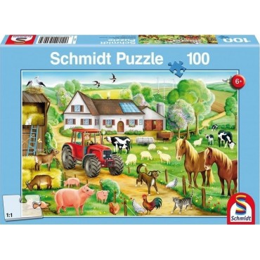 Puzzle Χαρούμενη Φάρμα 100pcs Schmidt Spiele