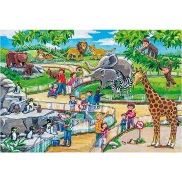 Puzzle A day at the zoo 3x24pcs Schmidt Spiele